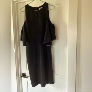 Nordstrom Black Cold Shoulder Sheath Dress